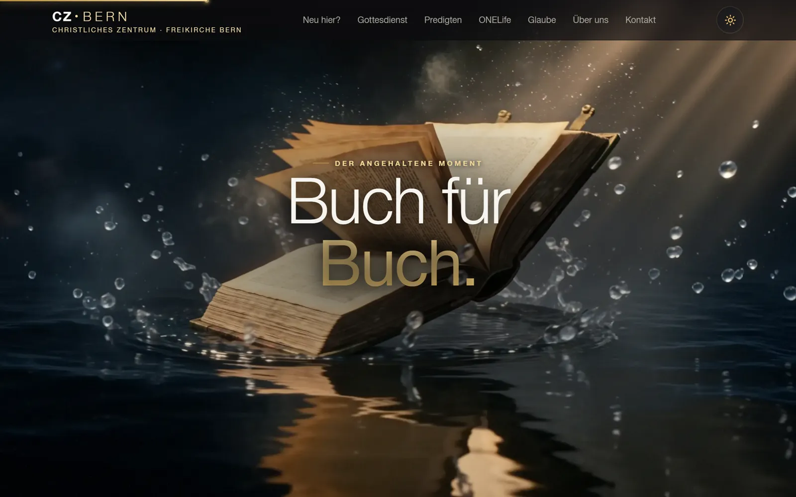 Scroll-Sequenz «Buch für Buch» auf czbern.ch